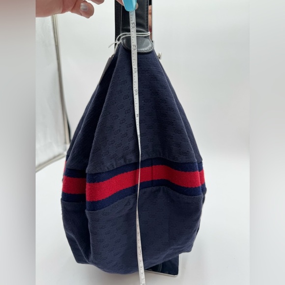 Gucci-Authentic-Vintage Micro G Denim Canvas Bubble Bag w Pouch -Rare UNICORN!! - Picture 13 of 14